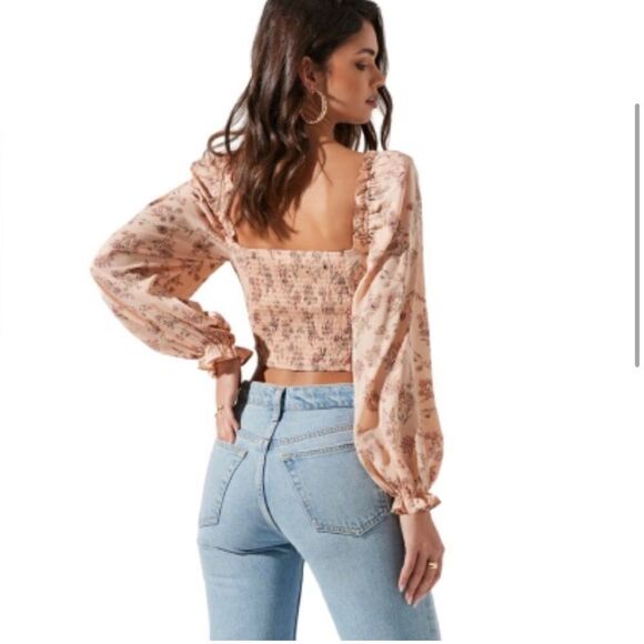 ASTR Pink Multi Floral Coset front Top Size XL NWOT - Picture 4 of 7